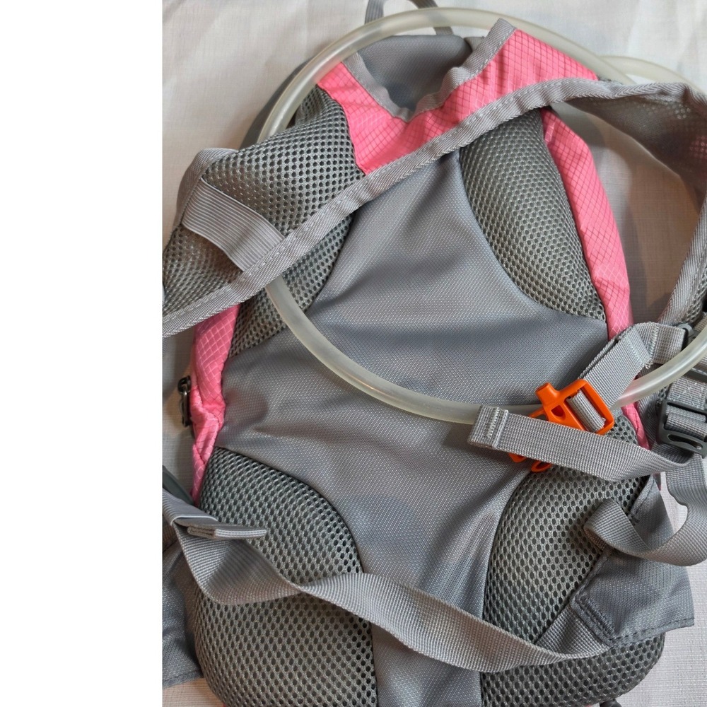 Kuyou Hydration Backpack Pink Grey Running Hiking Water Bladder Pack - Picture 2 of 4